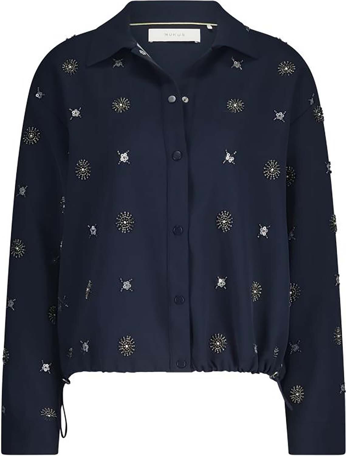 Nukus Blouse Newport Embroidery Blauw