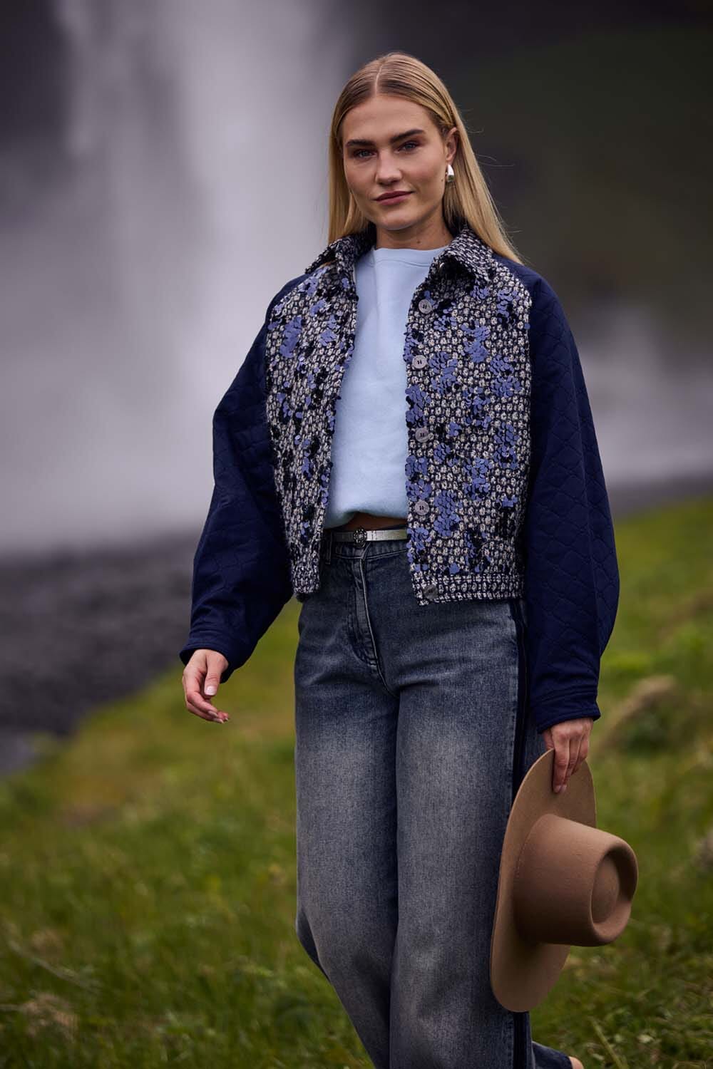 Nukus Vest Milou Paillet Blauw