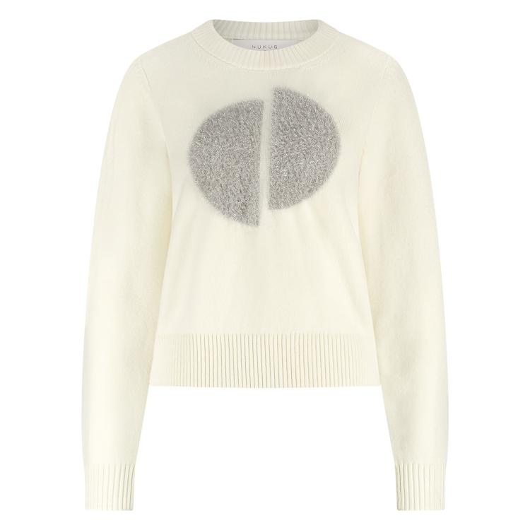 Nukus Pullover Intarsia  Wit