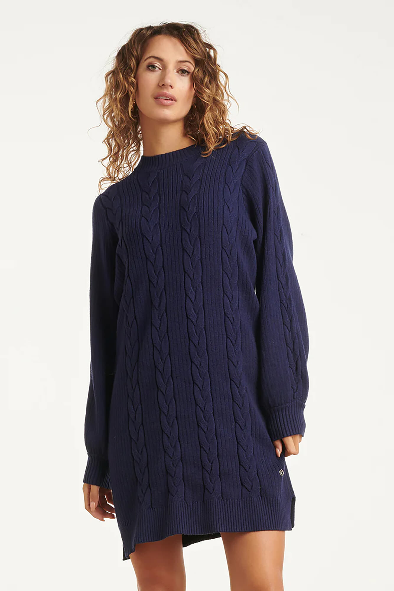 Smashed Lemon Jurk kabel Blauw