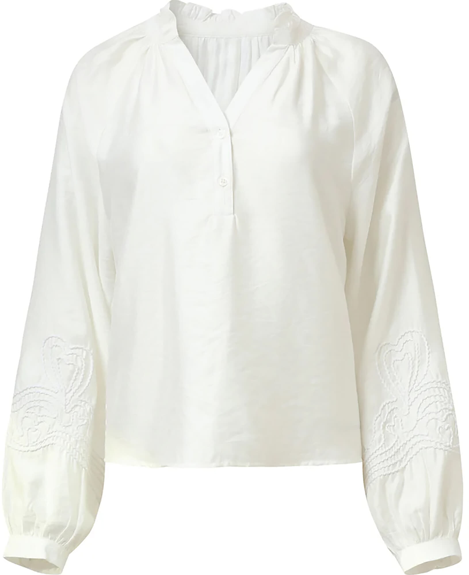 Smashed Lemon Blouse borduur Wit