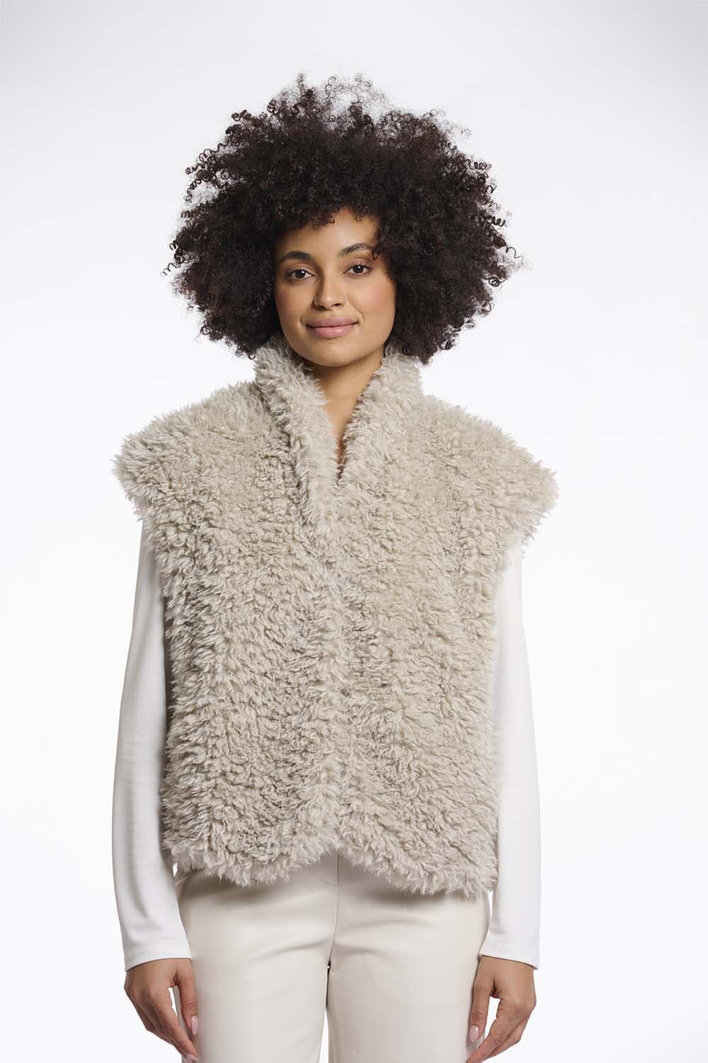 Rino & Pelle Gilet Freya Teddy  Beige