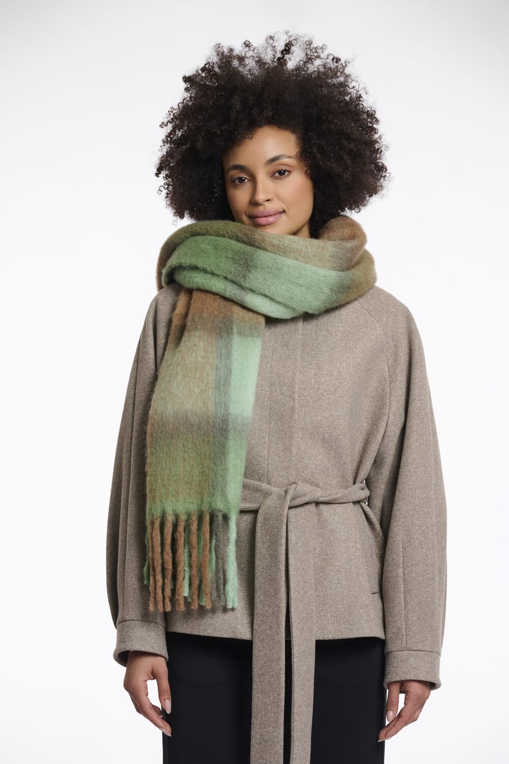 Rino & Pelle Sjaal Checkered Groen