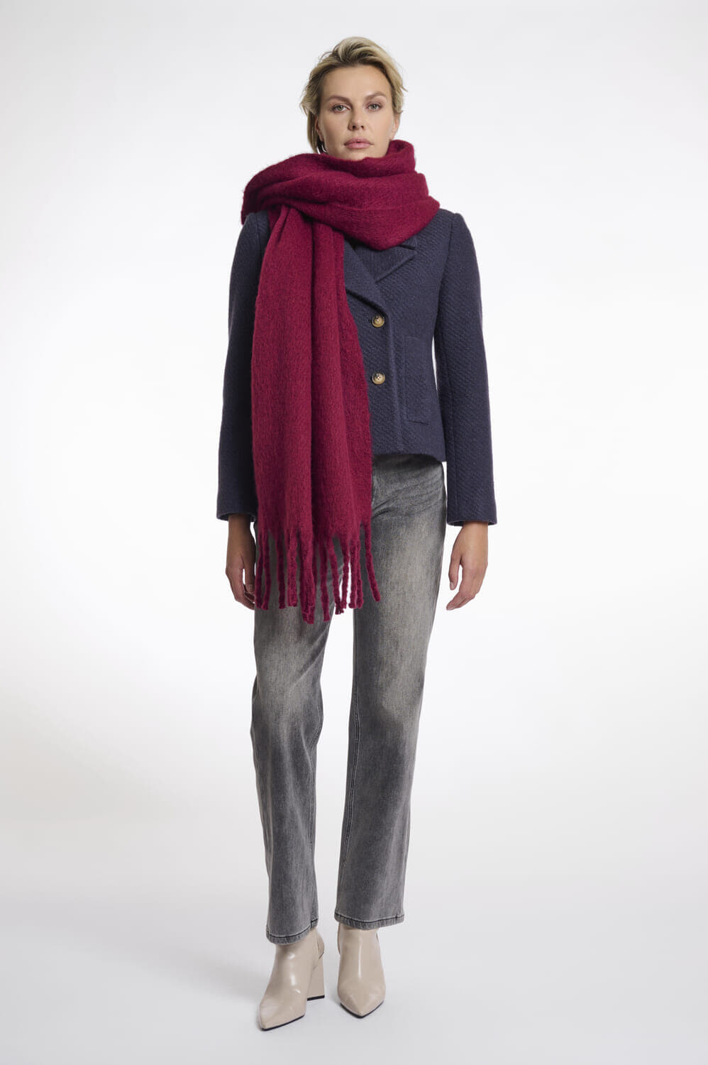 Rino & Pelle Sjaal Gella Bordeaux Rood