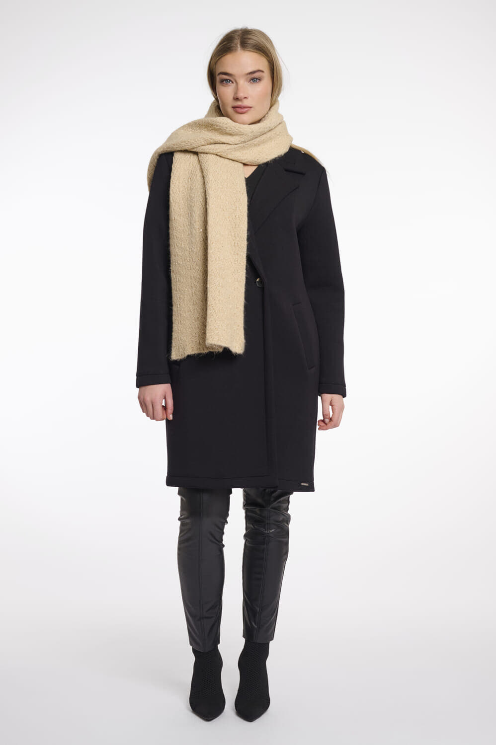 Rino & Pelle Gebreide Sjaal Liva Beige