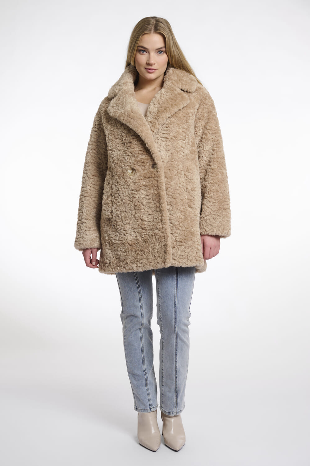 Rino & Pelle Teddy Jas Lili Double Breasted Beige