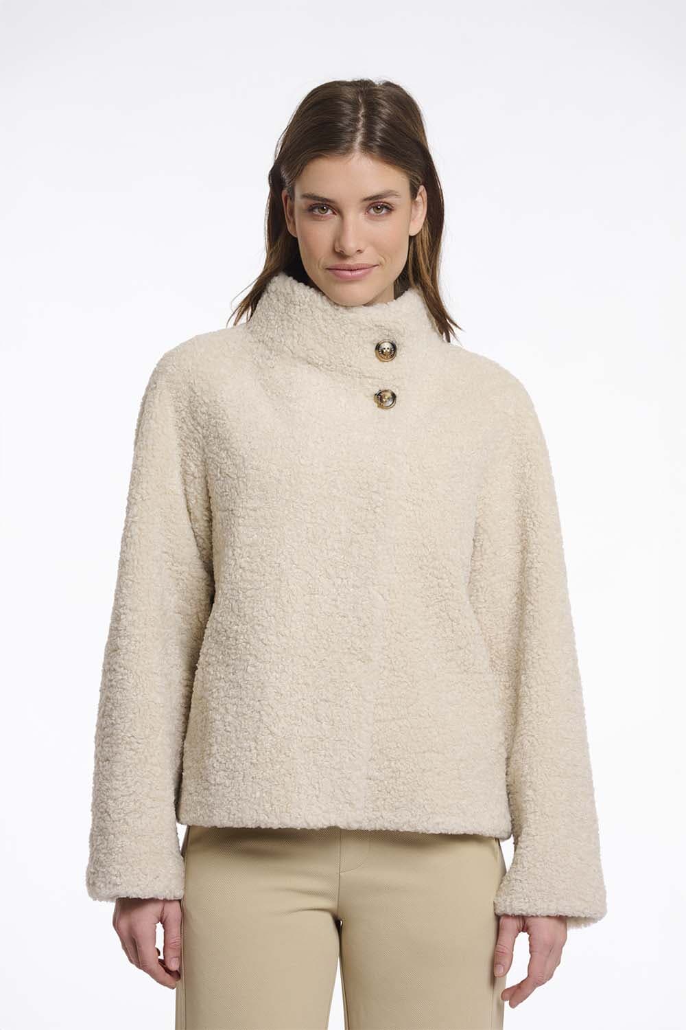 Rino & Pelle Teddy Jas Denu High Collar Beige