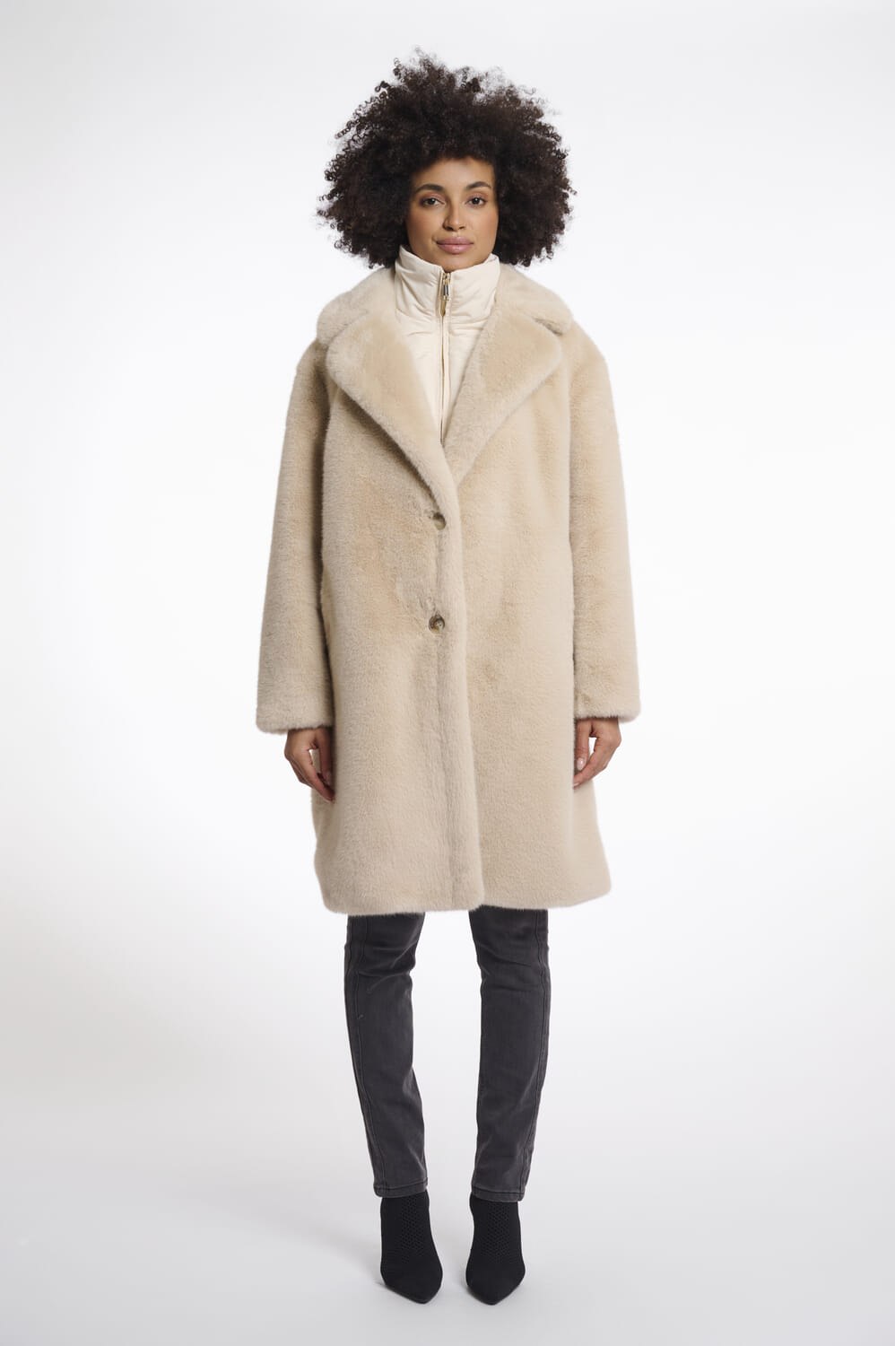 Rino & Pelle Teddy Jas Geesje Single breasted Beige