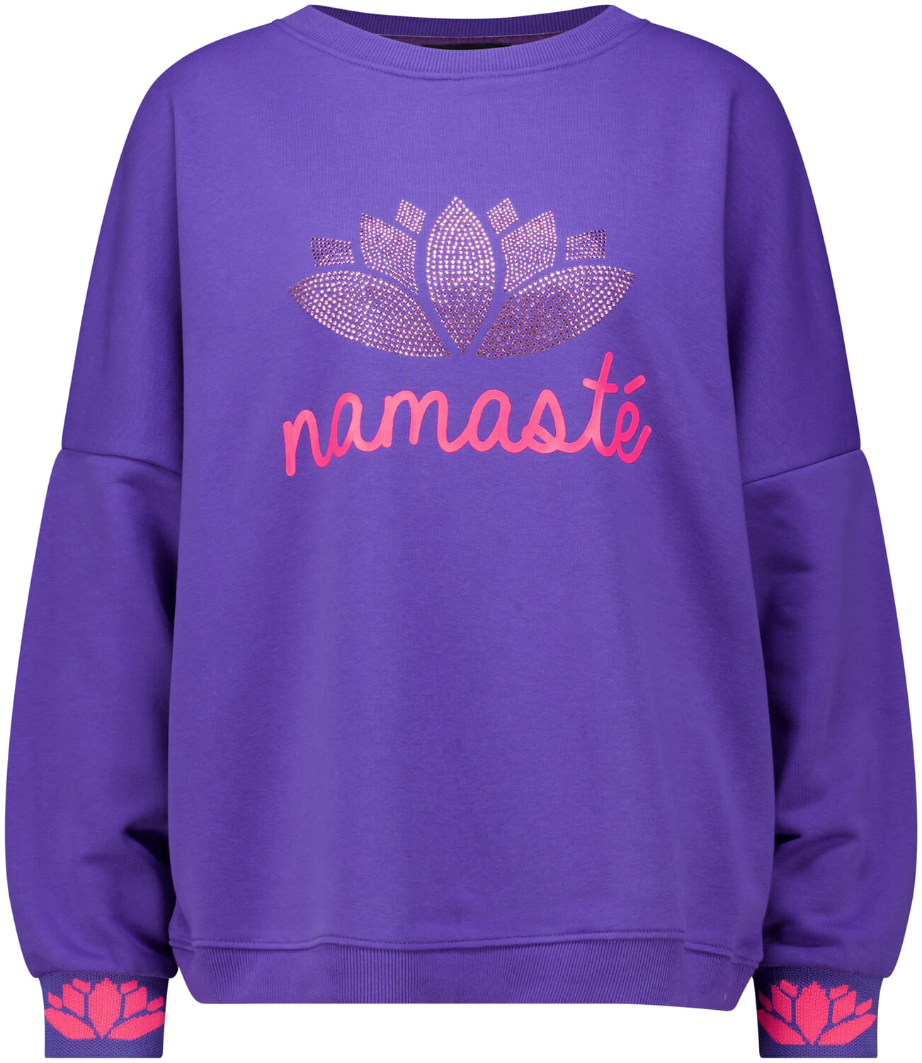 Miss Goodlife Sweater Namasté Stras Paars
