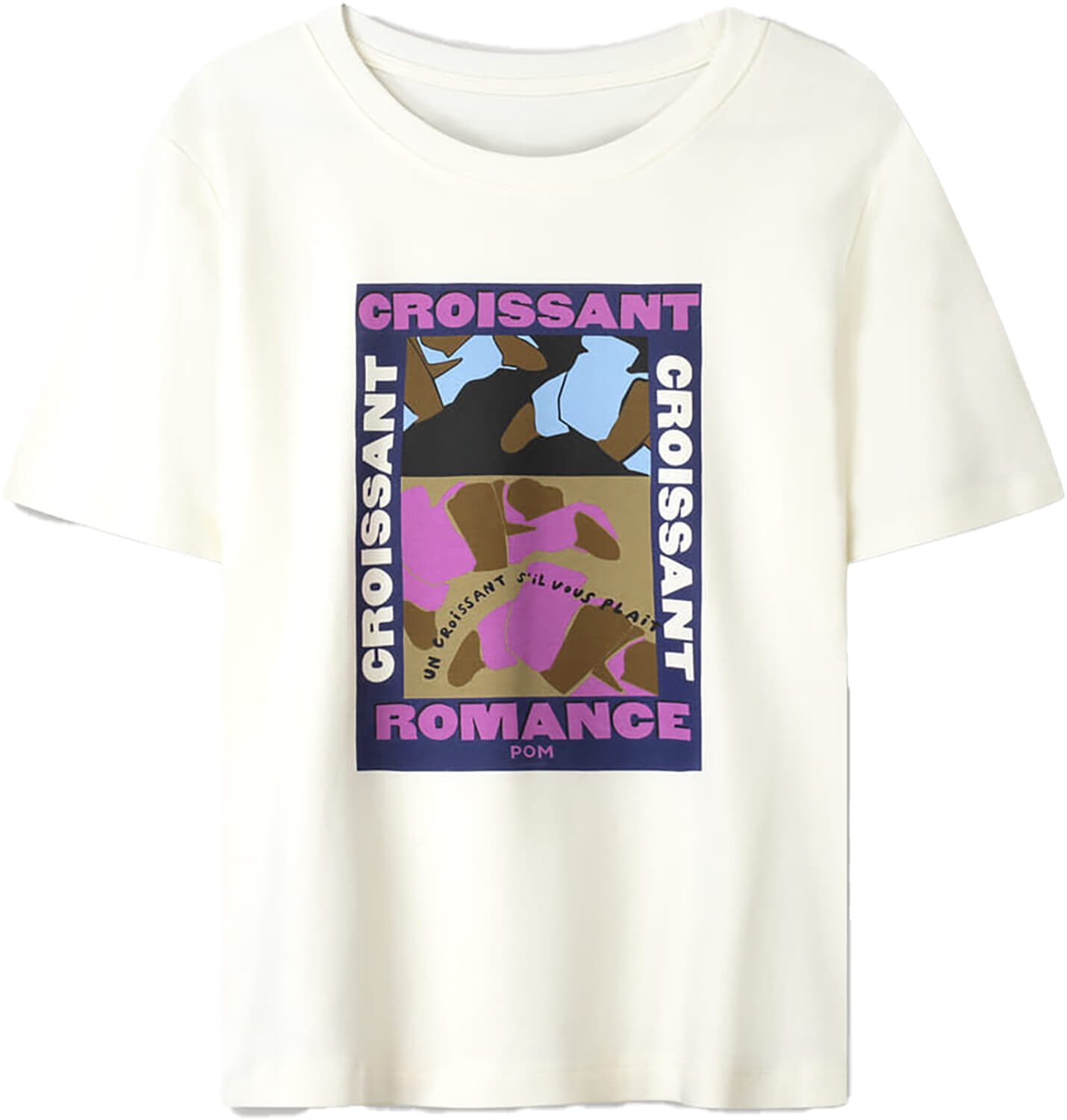 Pom Amsterdam T-shirt Croissant Romance Wit