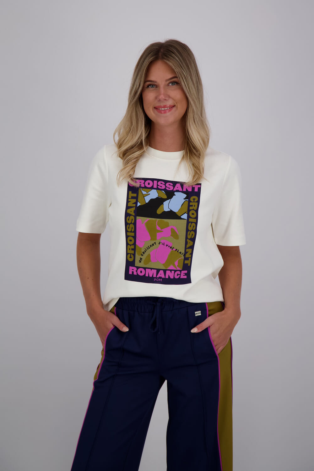 Pom Amsterdam T-shirt Croissant Romance Wit