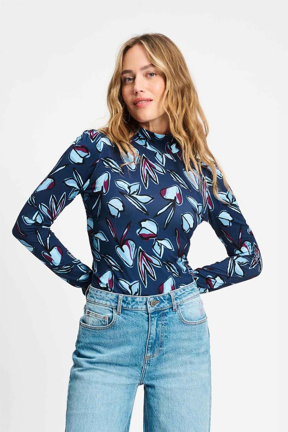 Pom Amsterdam Top Dashing Nights Blauw Pom Amsterdam Top Dashing Nights Blauw