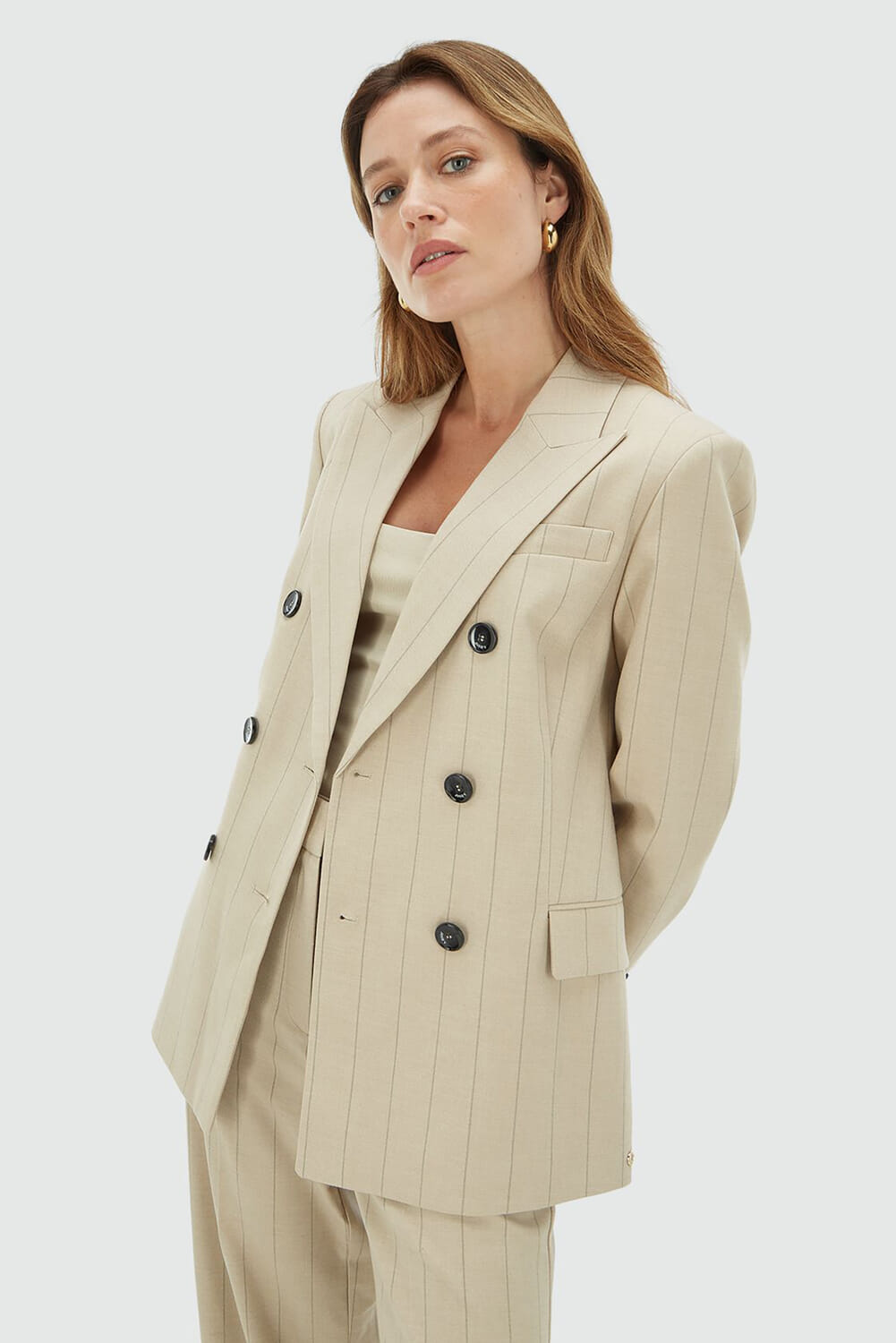 Josh V Blazer Pleun Beige