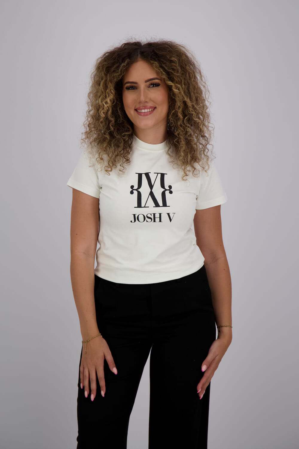 Josh V T-shirt Dorie Monogram Wit