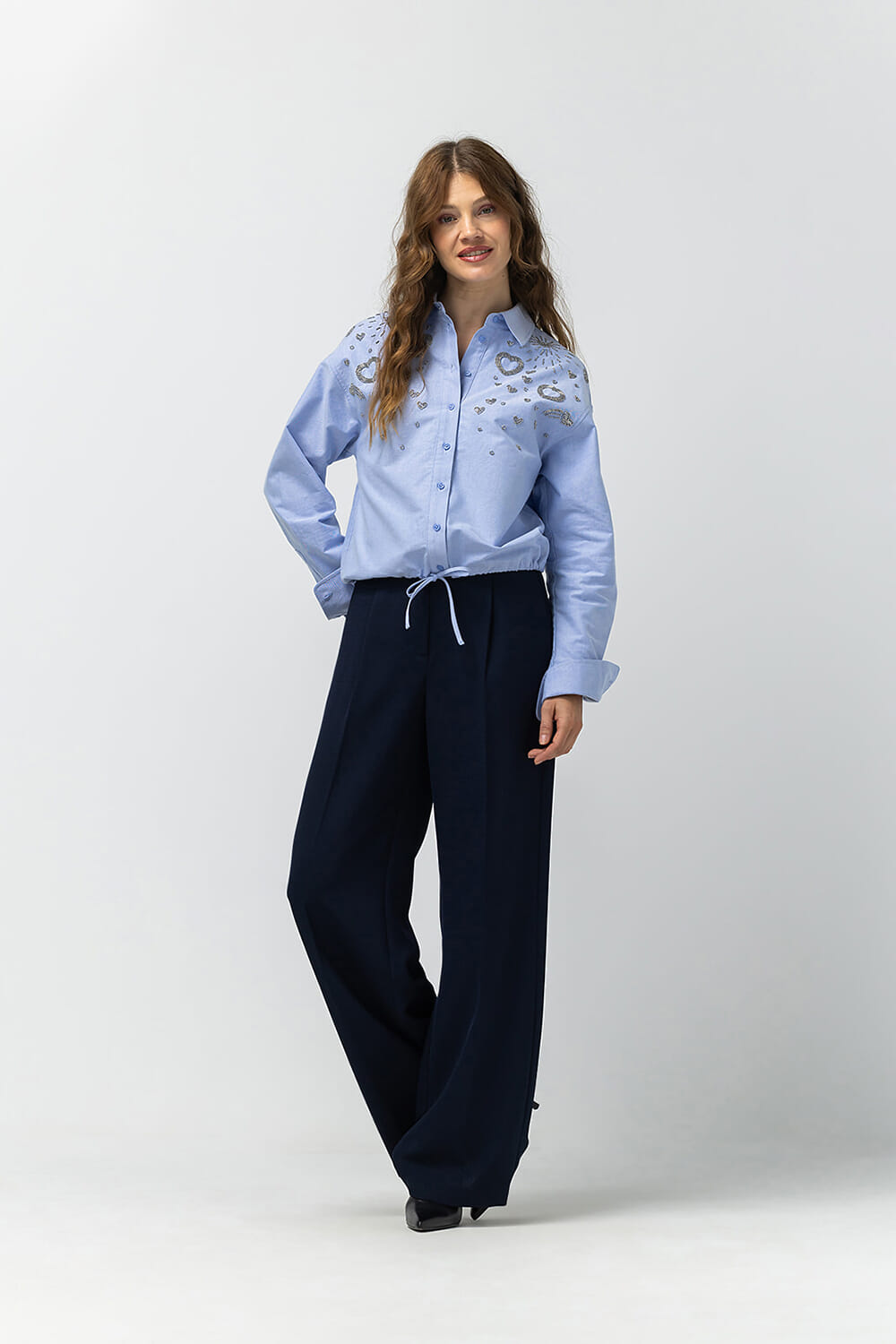 Label Dot Pantalon Rosan Blauw
