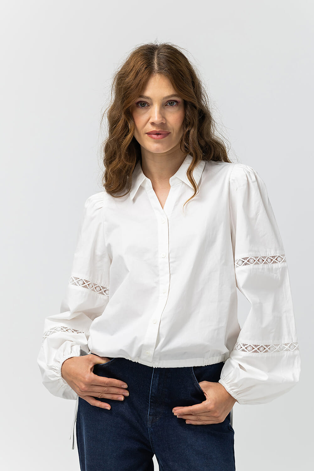 Label Dot Blouse Allis Wit