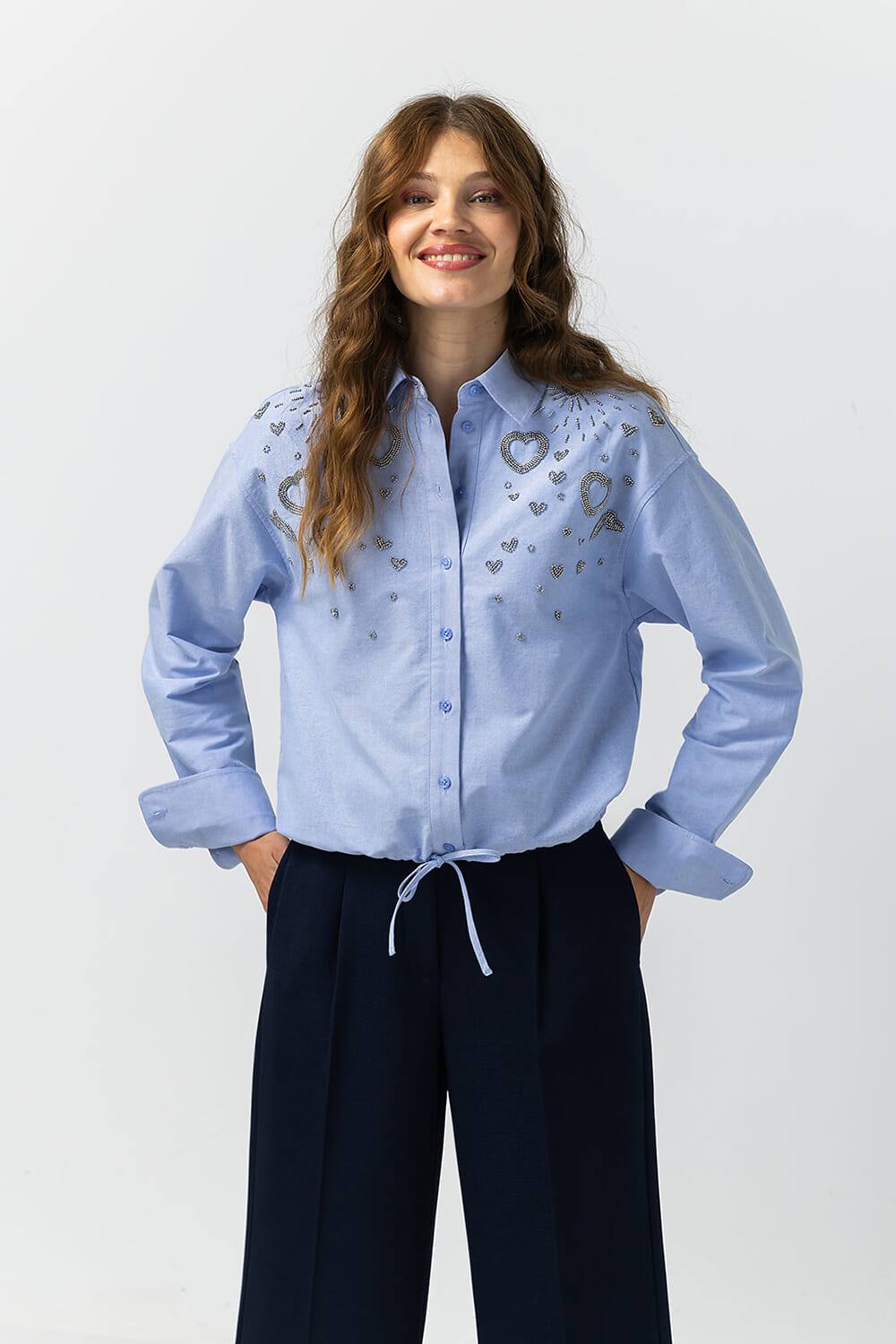 Label Dot Blouse Ayden Blauw