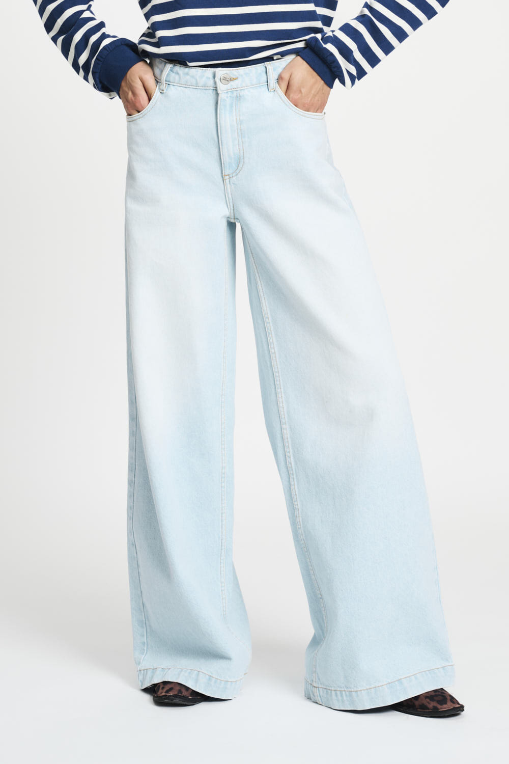 Pom Amsterdam Jeans Baggy Blauw