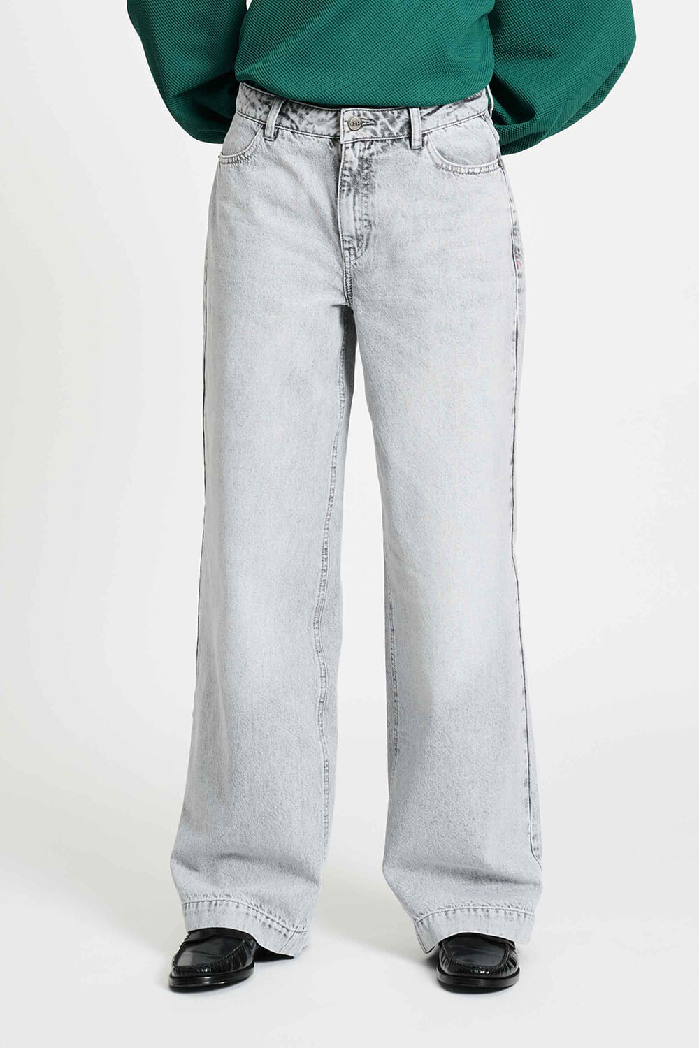 Pom Amsterdam Jeans Baggy Grijs