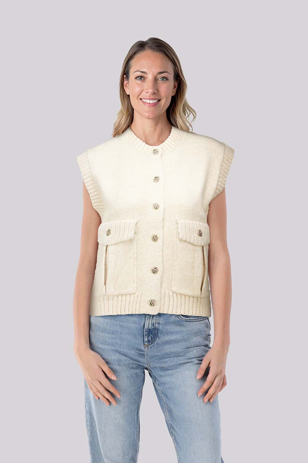 Enjoy Vest Gilet Beige