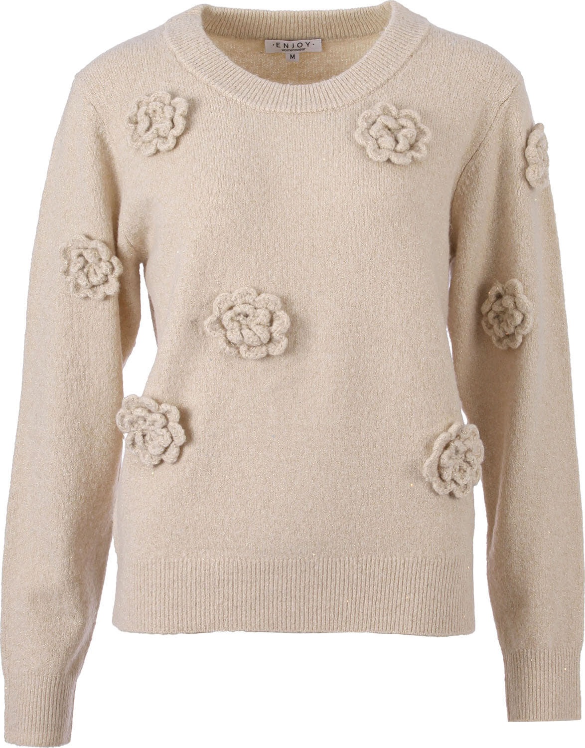 Enjoy Trui Bloem Beige