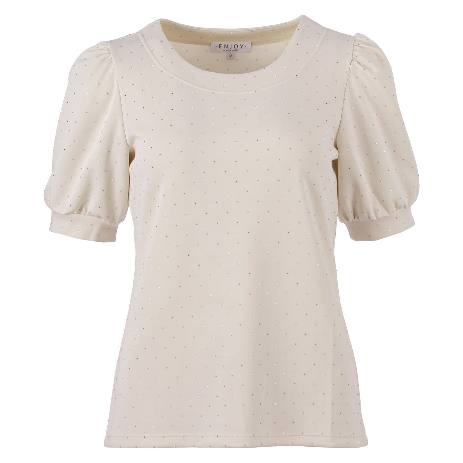 Enjoy Top met Strass Steentjes Wit