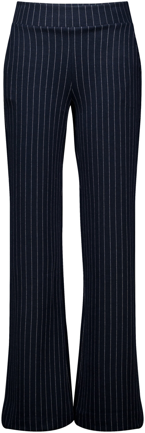 Zusss krijtstreep broek met bandplooi Blauw
