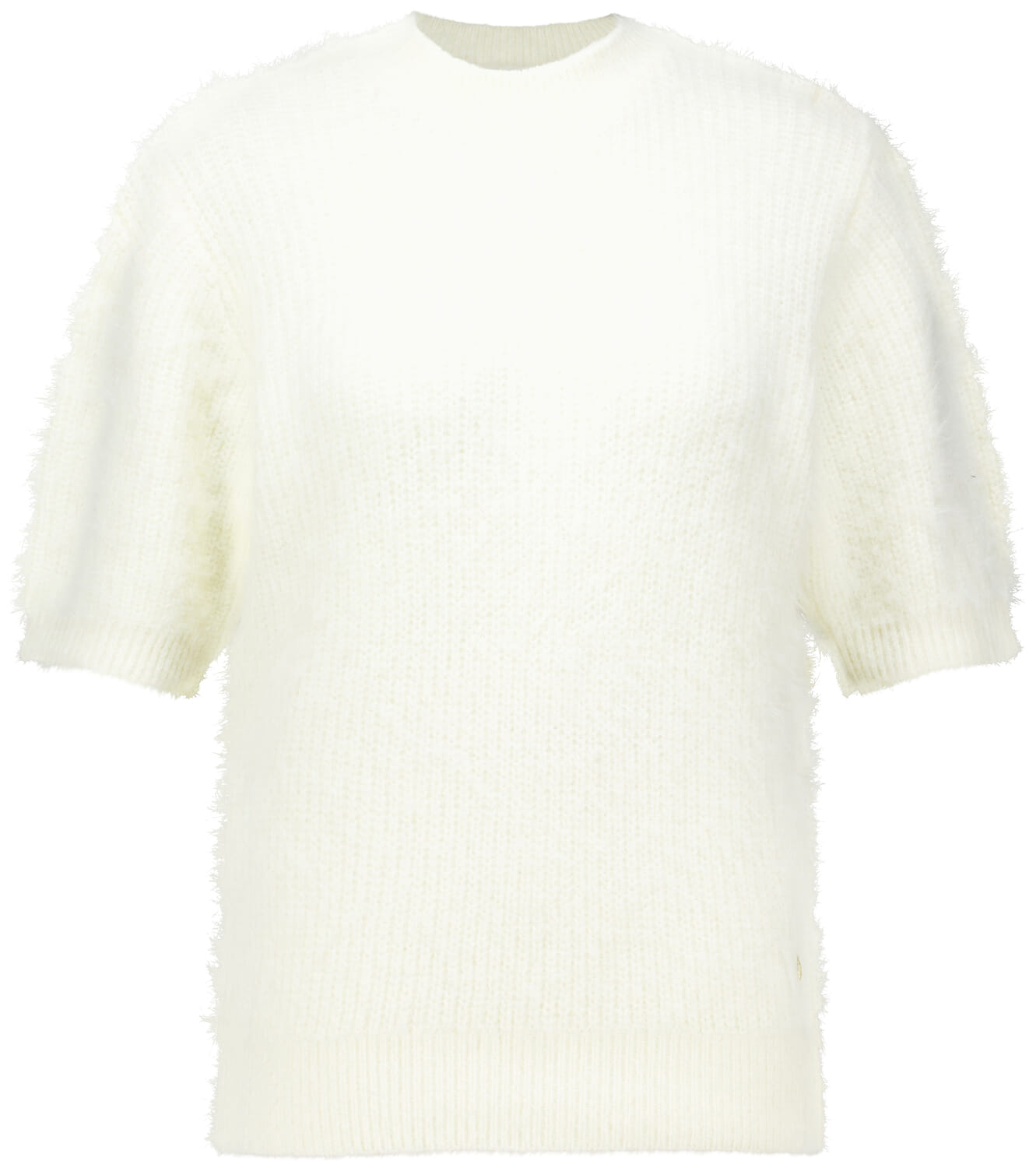 Zusss fluffy trui met ronde hals Off White