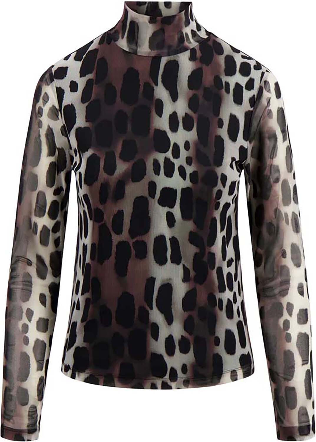 Zusss mesh top met giraffe print Multi