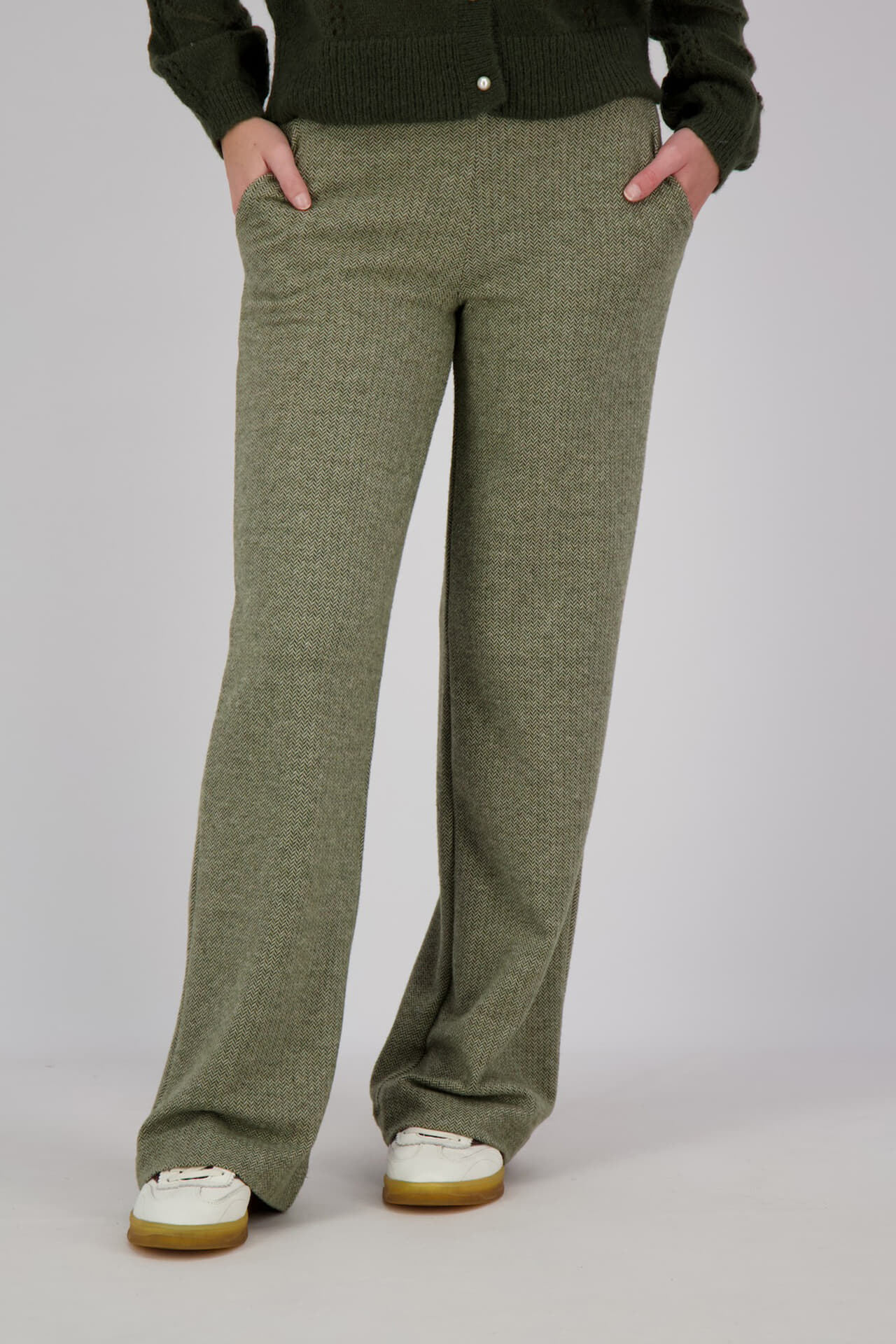 Zusss Visgraat Broek Groen