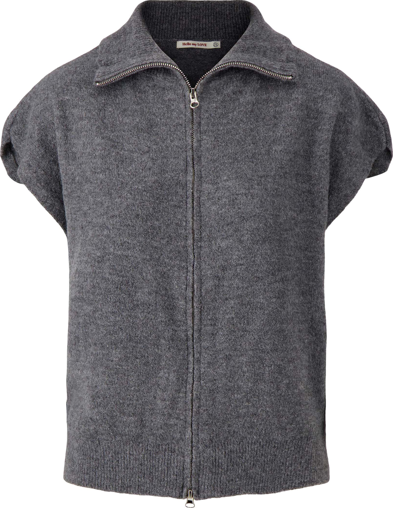 Zusss Mouwloos vest rits Antraciet Zusss Mouwloos vest rits Antraciet