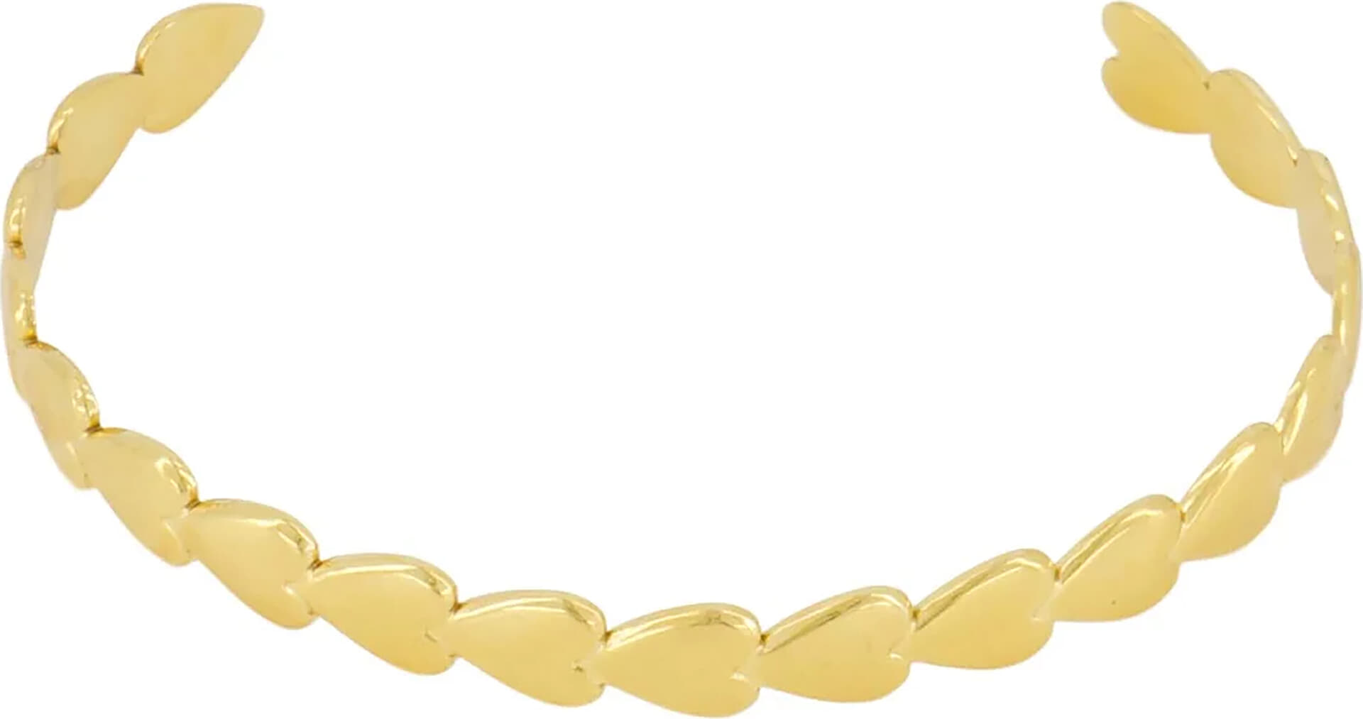 Zusss Armband Bangle met hartjes Goud Zusss Armband Bangle met hartjes Goud