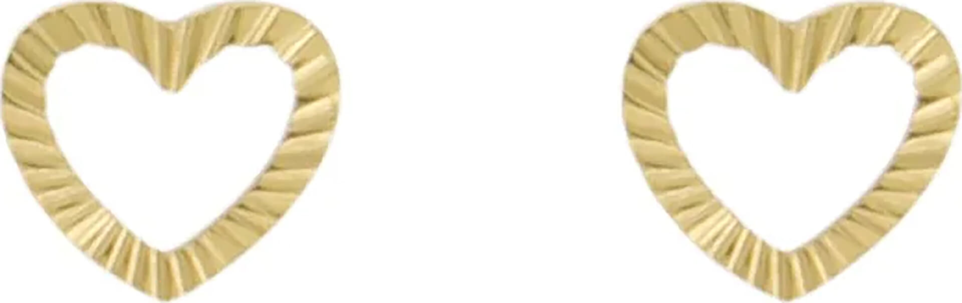 Zusss oorbellen met structuur hartjes Goud Zusss oorbellen met structuur hartjes Goud