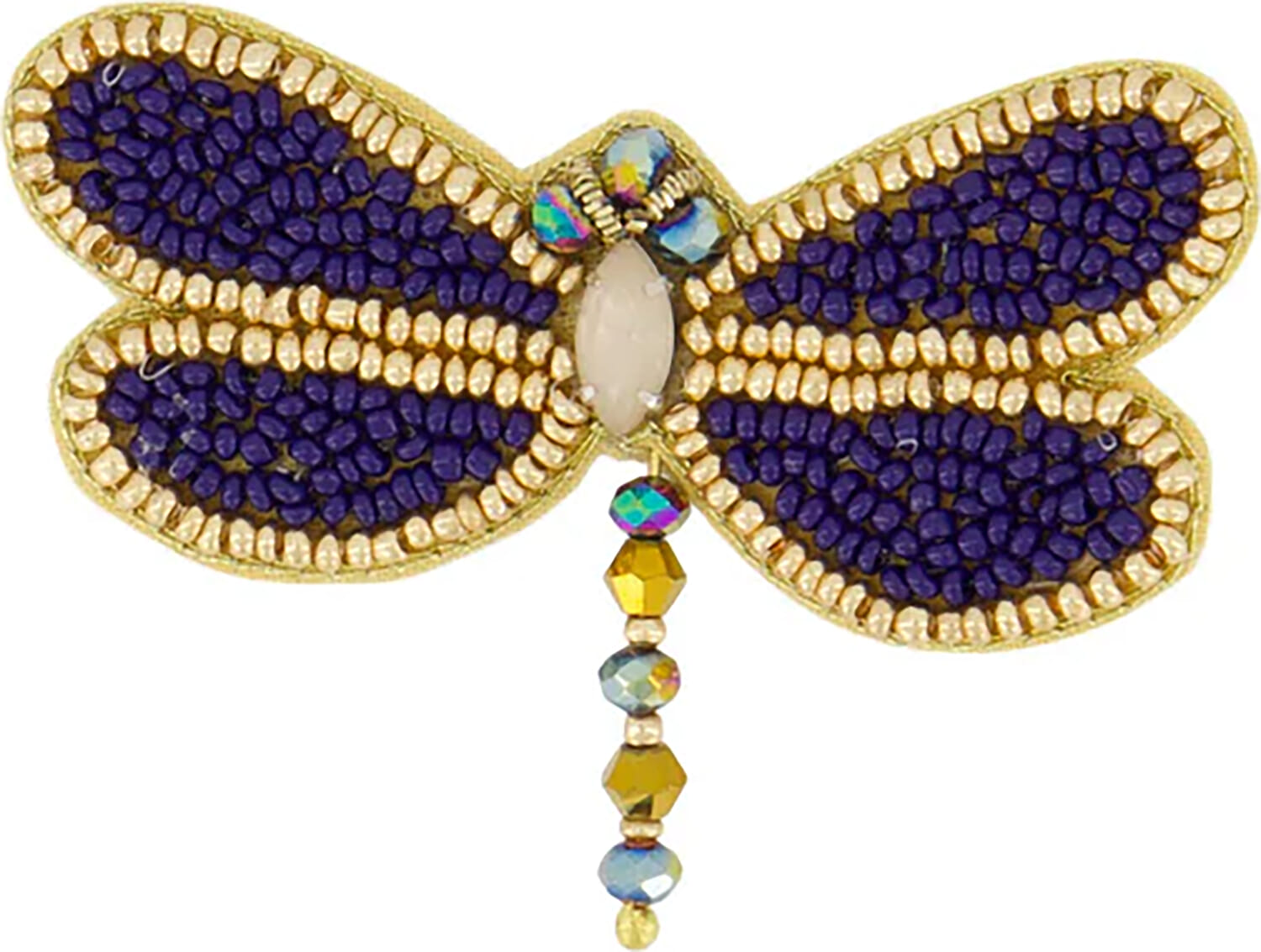 Zusss libelle broche Blauw