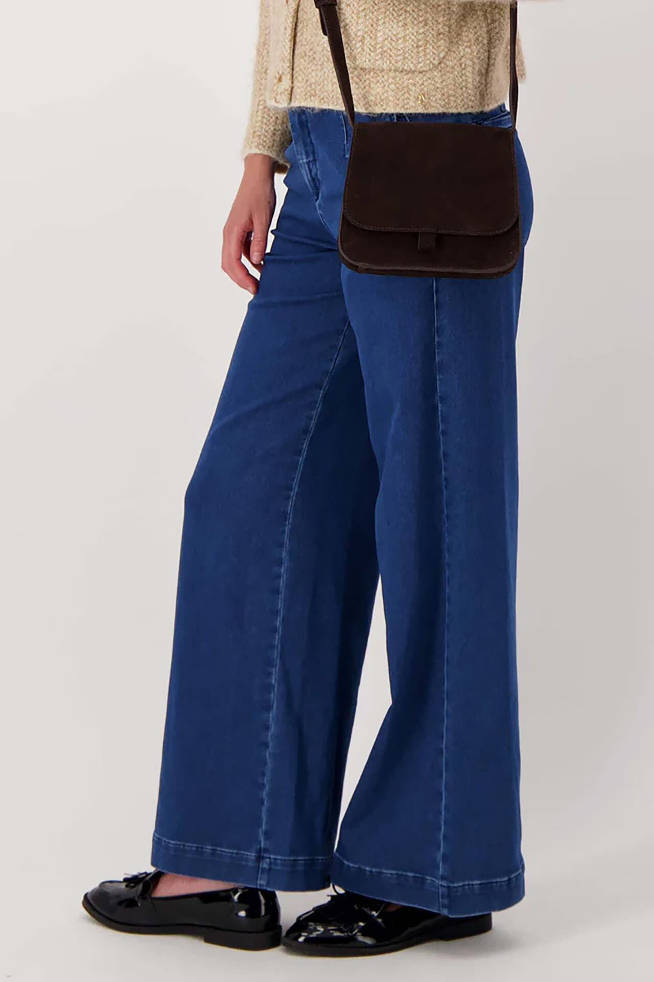 Zusss Schoudertas suede  Bruin