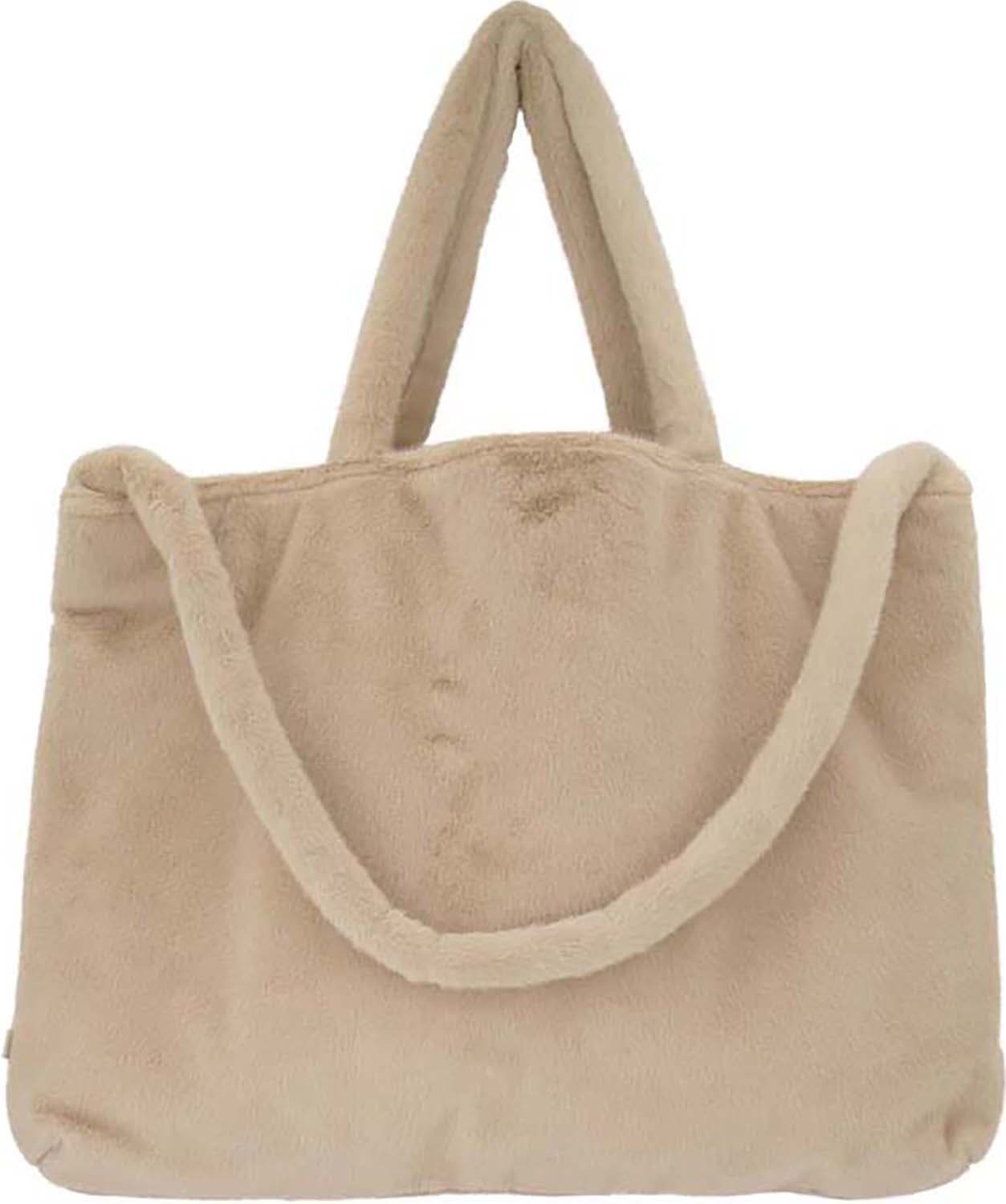 Zusss Shopper van fake fur Beige