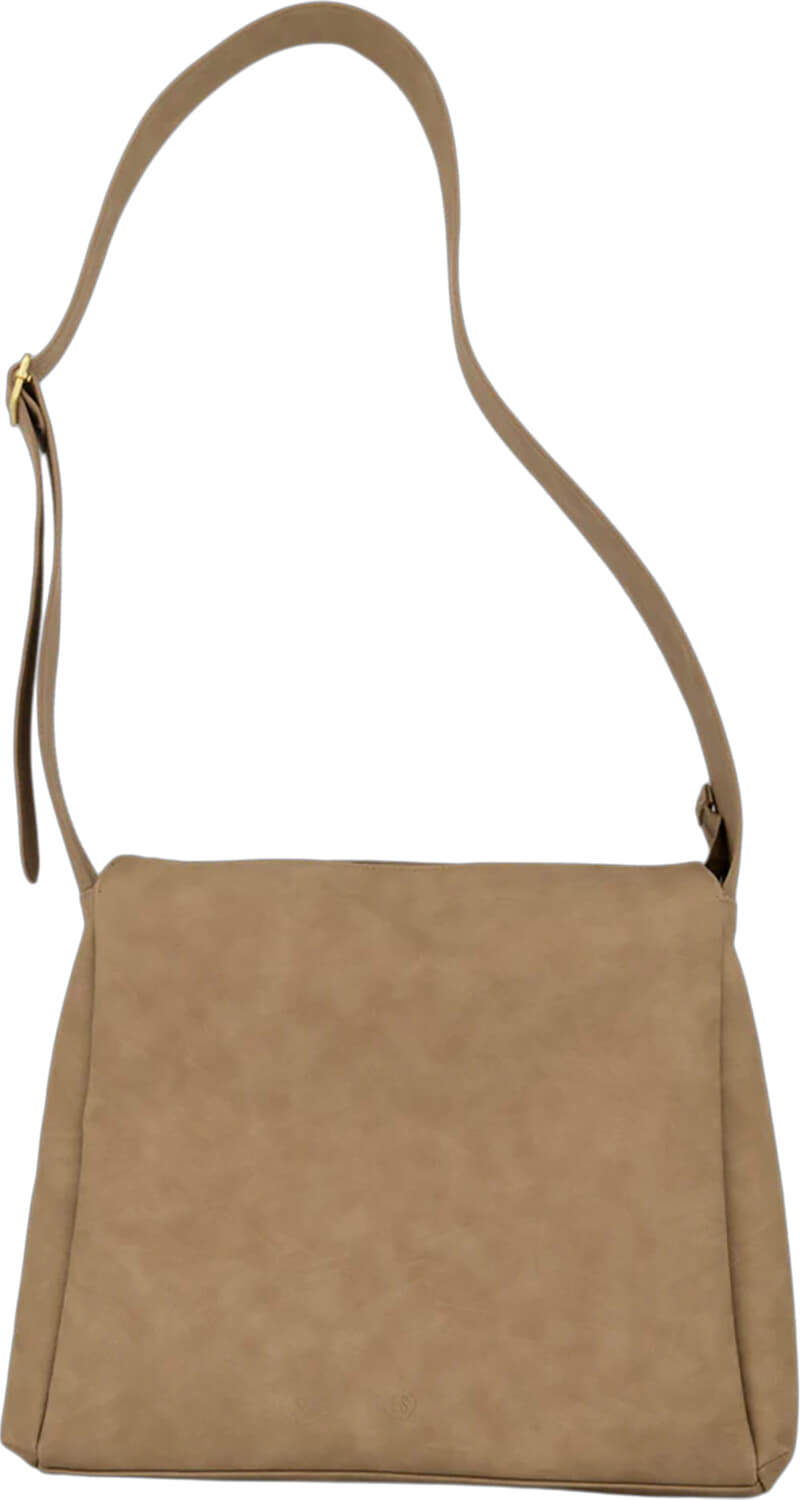 Zusss Schoudertas met Brede Band Taupe