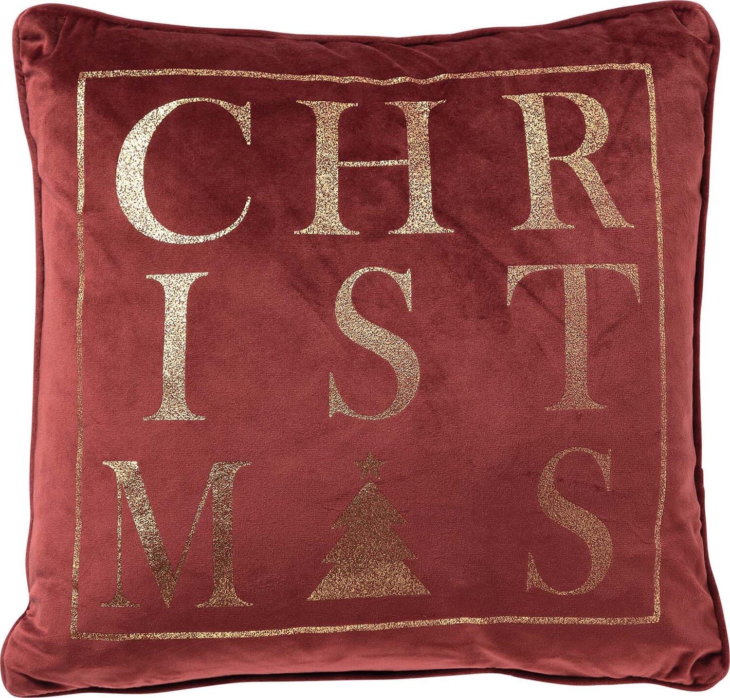 Dutch Decor Sierkussen Christmas 45x45 cm Biking Red Rood