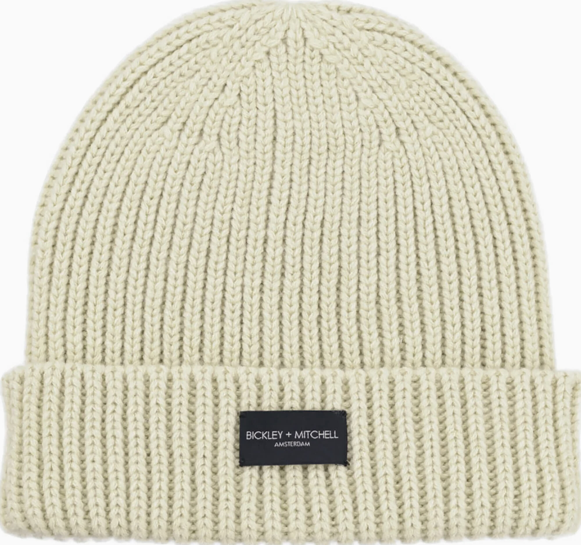 Bickley + Mitchell ribbed knit beanie Beige