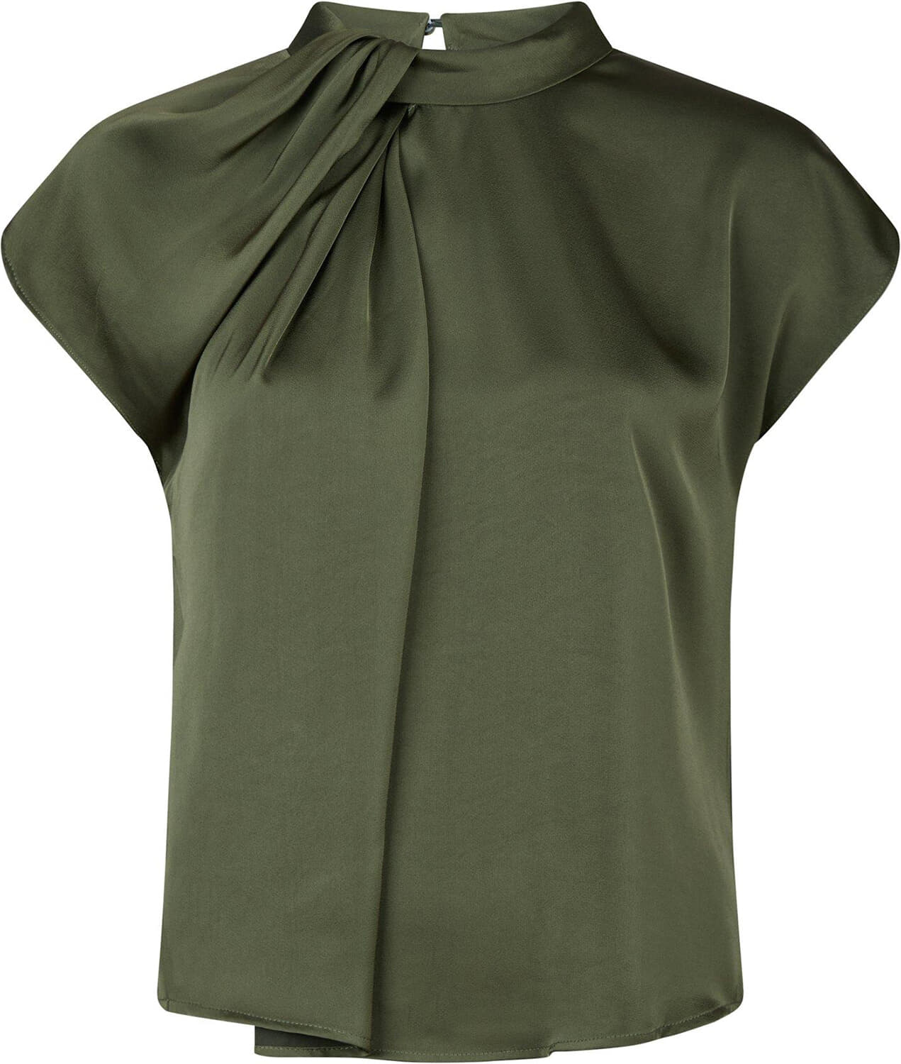 Neo Noir Top Fleur Drapy Army