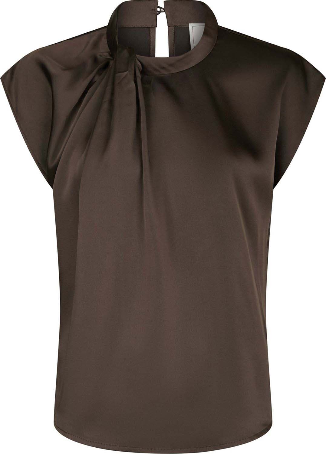 Neo Noir Top Fleur Drapy Taupe