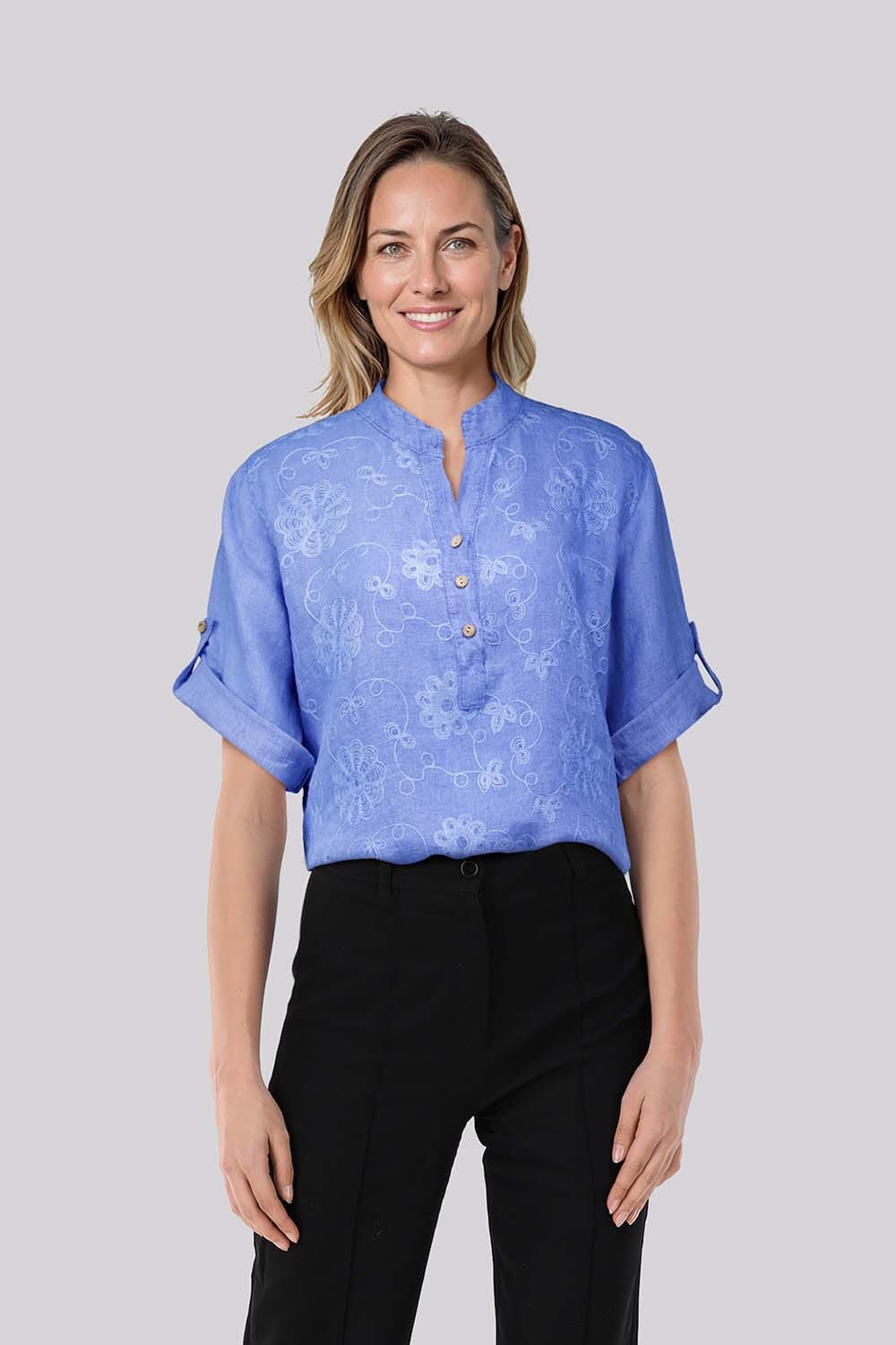In Shape Blouse Famke Blauw