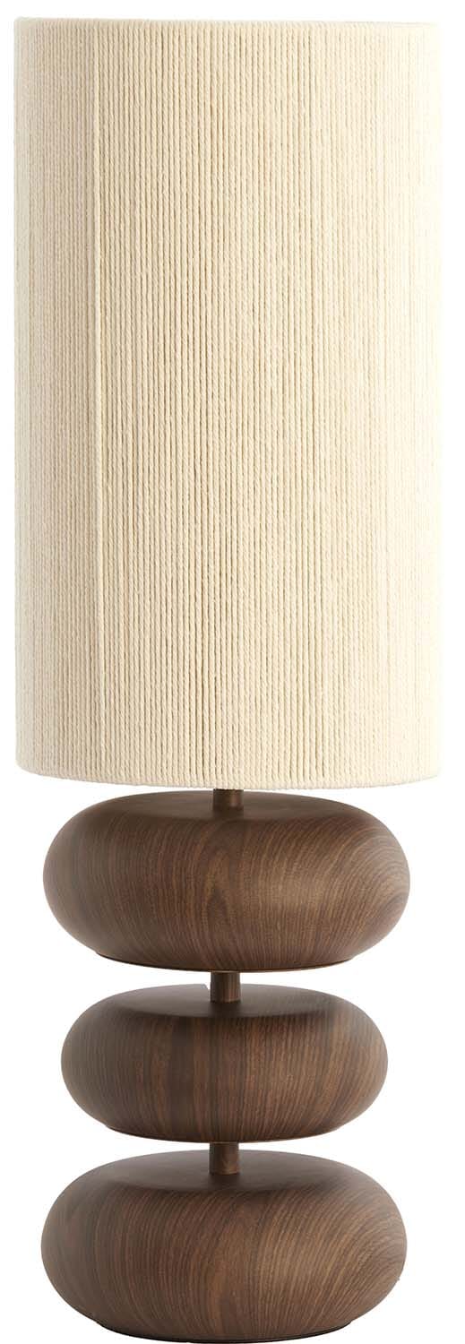 Bomont Collection Table Lamp Danialo Ø22X67,5 Cm  Wood Print D Brown Bruin
