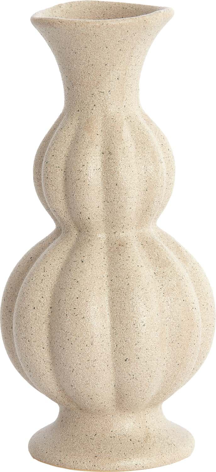 Bomont Collection Vase Naida Ø11X22 Cm  Ceramics Matt Grey-brown Beige