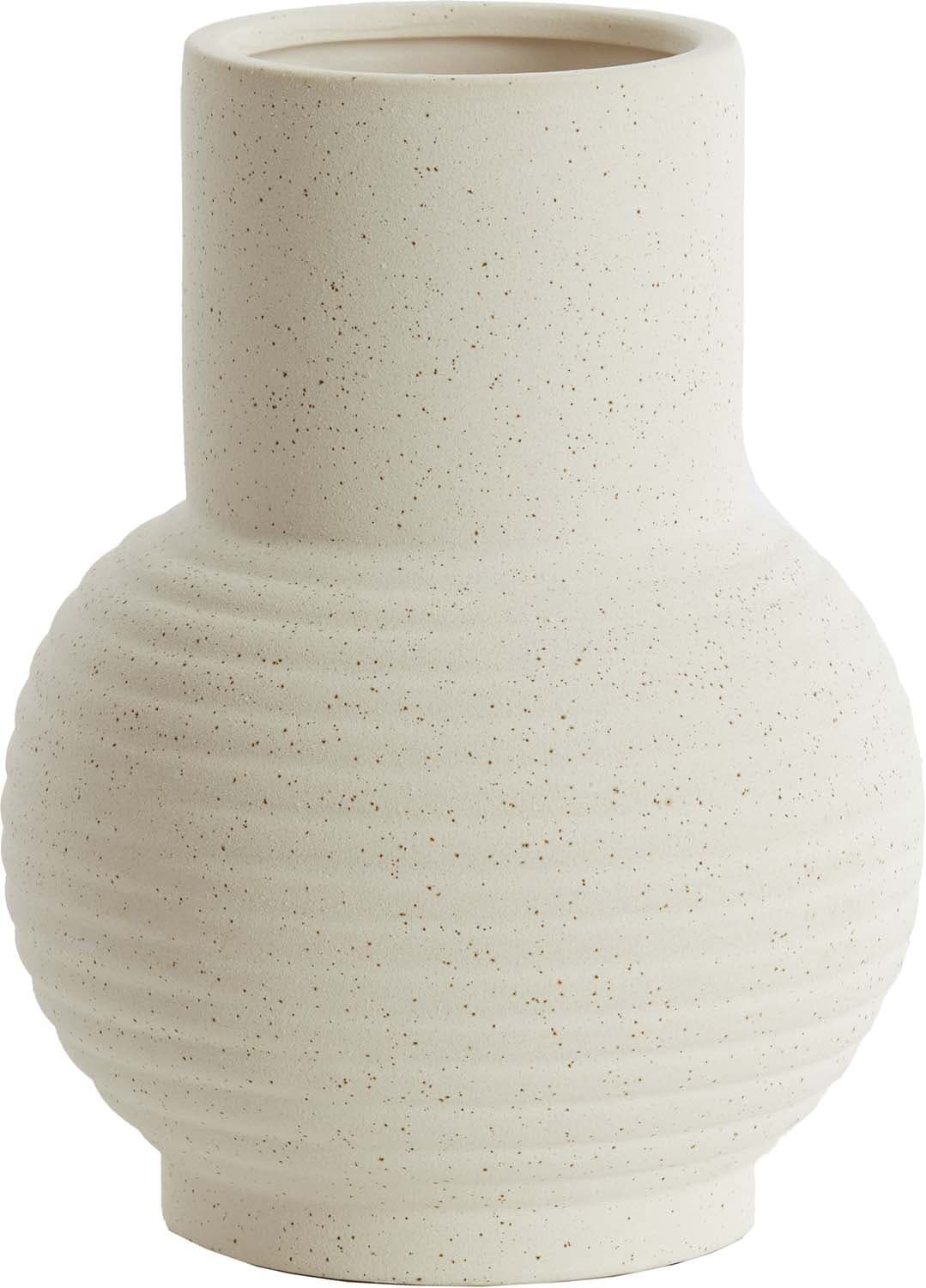 Bomont Collection Vase Deco Ulloa Ø19X25 Cm Ceramics Matt Cream Crème