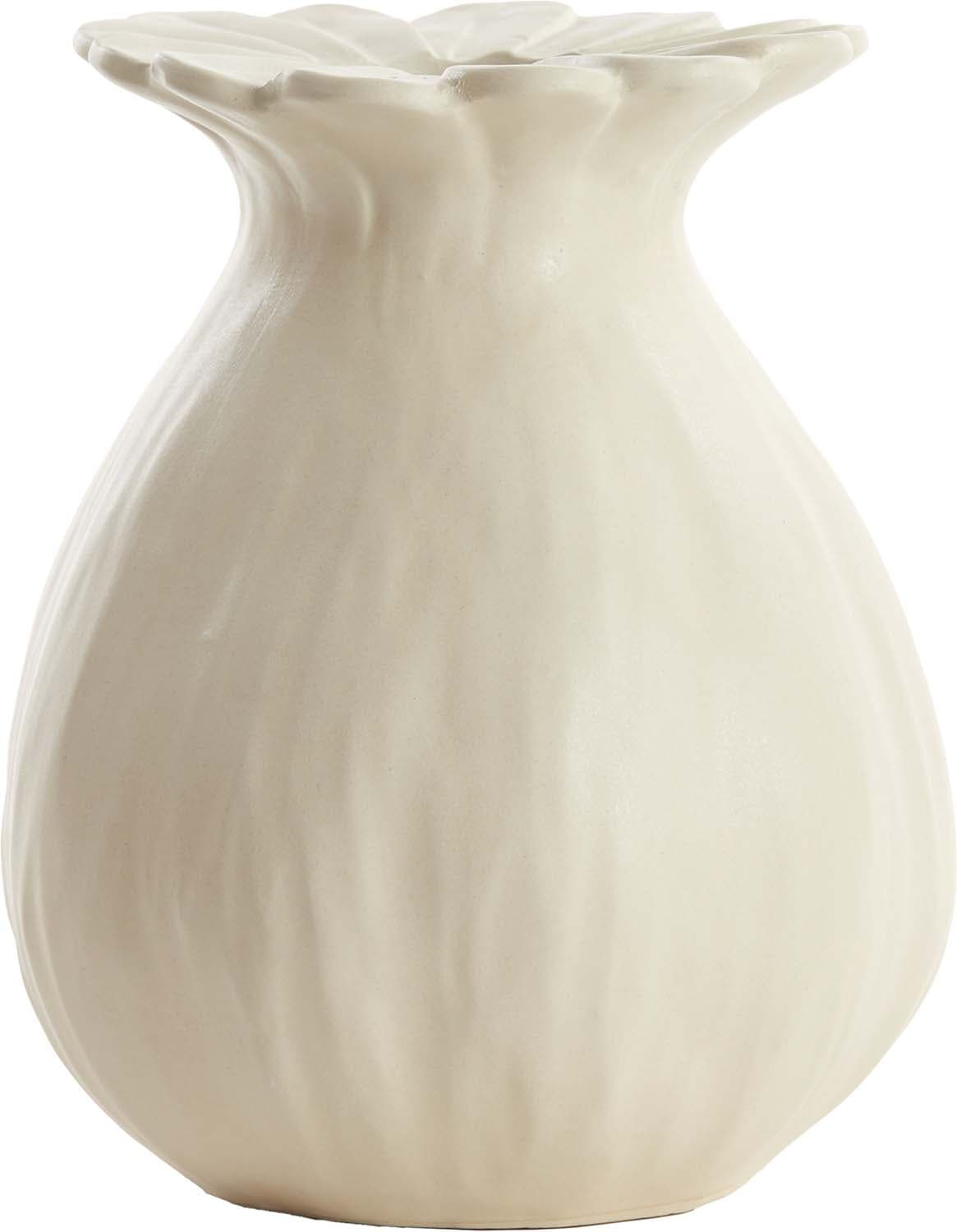 Bomont Collection Vase Deco Rewa 16x19cm Ceramics Cream Crème
