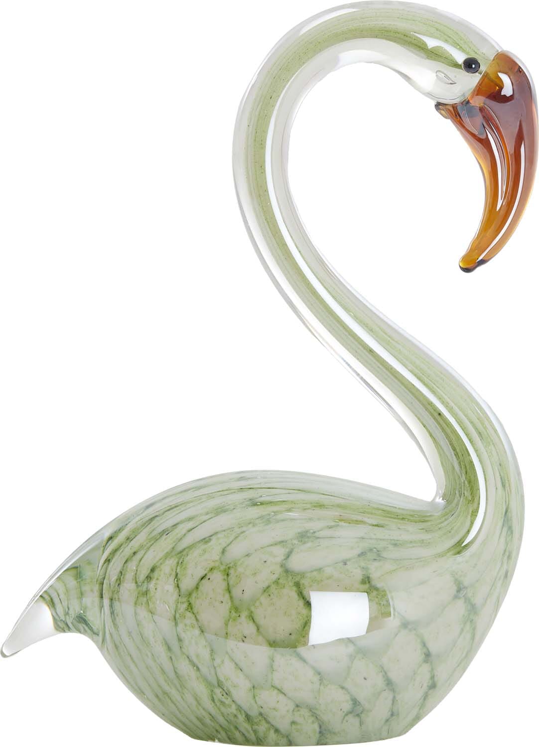 Bomont Collection Ornament Swan 12X7X17 Cm  Glass Green Groen