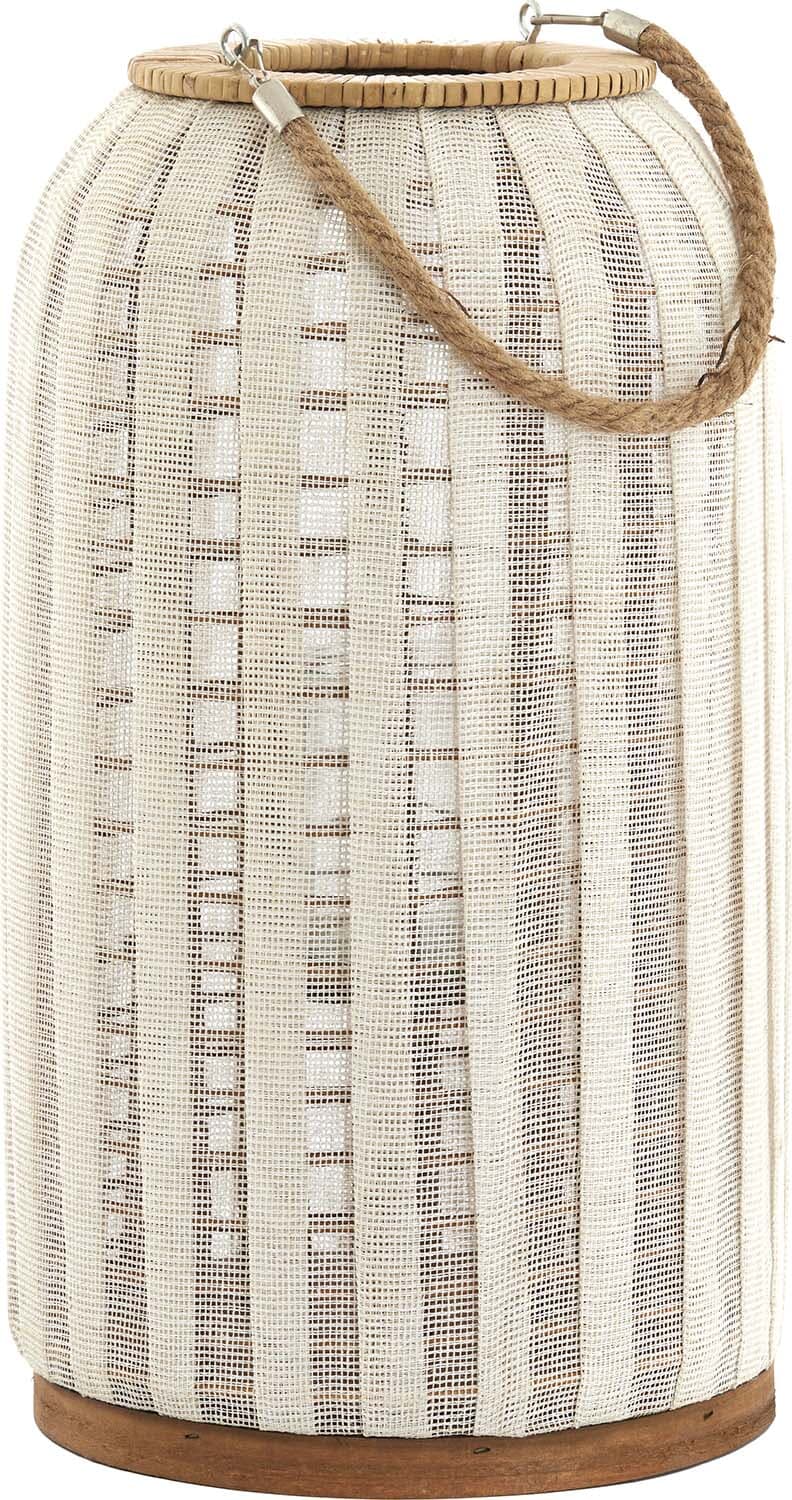 Bomont Collection Hurricane Ylina Ø26X47 Cm Linen Natural+Wood natur Bruin