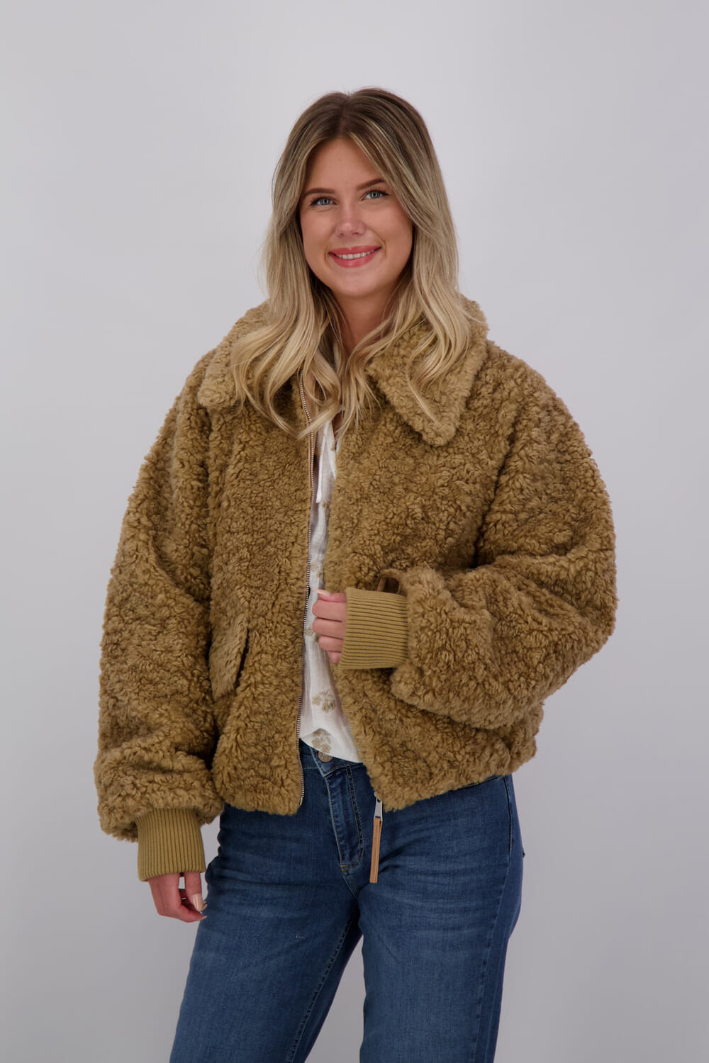 Scotch & Soda Bomberjas Teddy Beige