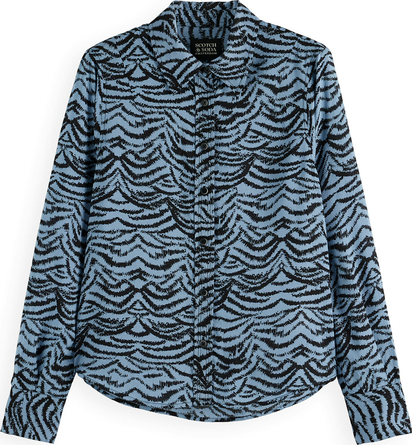 Scotch & Soda Blouse Print Blauw